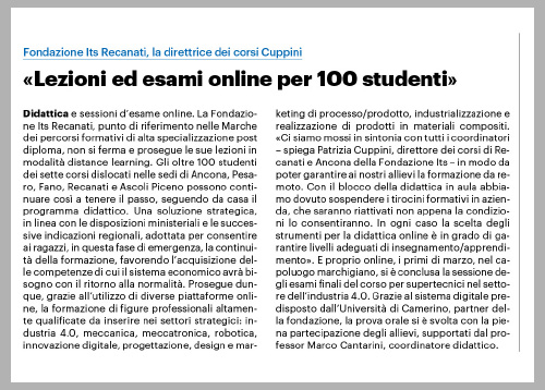 Il Resto del Carlino

Lezioni ed esami online per 100 studenti