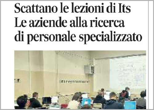 Corriere Adriatico 1 novembre 2021

Scattano le lezioni di Its
Le aziende alla ricerca di personale specializzato