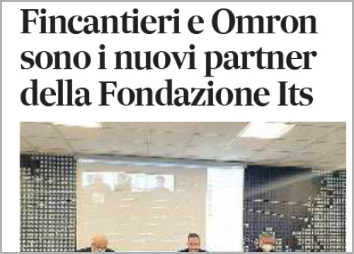 Corriere Adriatico

Fincantieri e Omron 
sono i nuovi partner