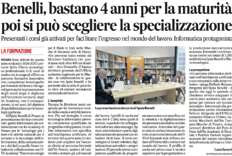 Benelli, bastano 4 anni per la maturità poi si può scegliere la specializzazione
